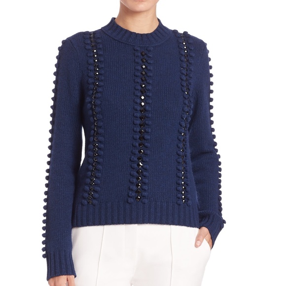 Tory Burch Sweaters - Tory Burch Embellished PomPom Sweater-New withTags